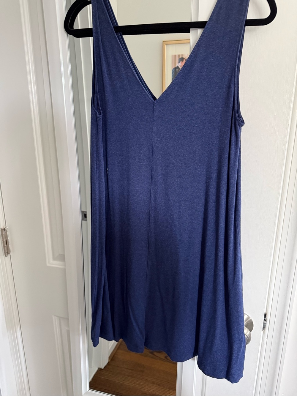 LOFT Navy V-Neck Swing Tank Dress